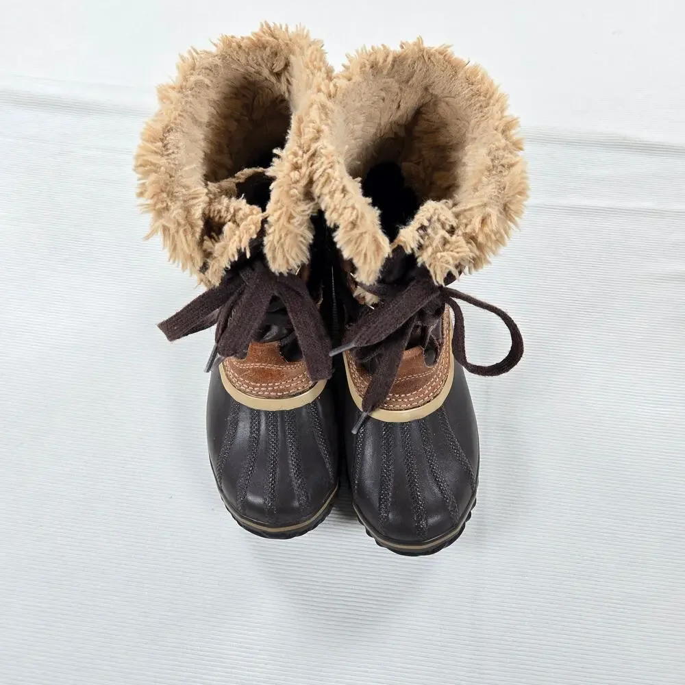 Sorel Slim Pack Trail Brown Winter Boot‎ in Brown Women's Size 7